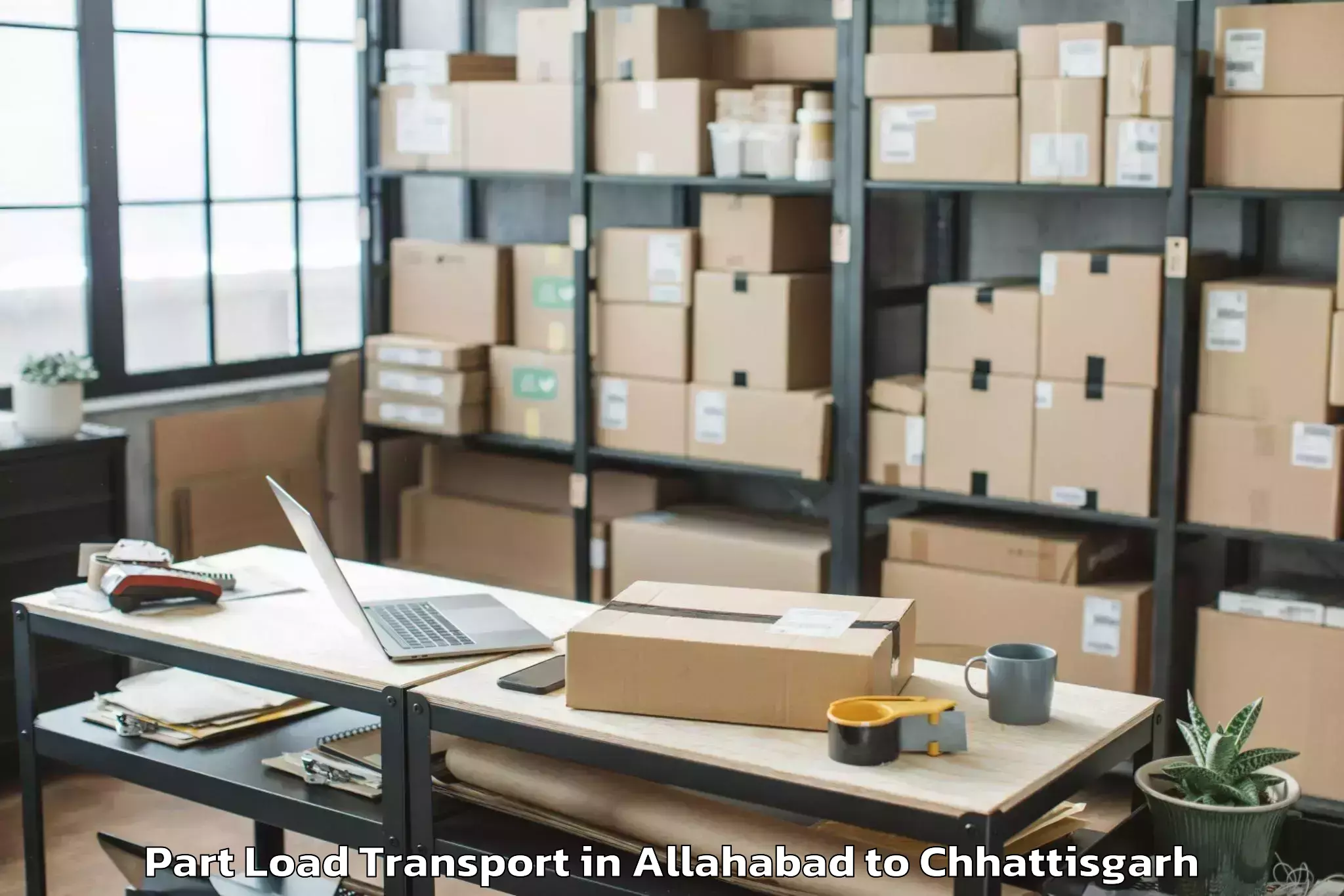 Allahabad to Kalinga University Raipur Part Load Transport Booking